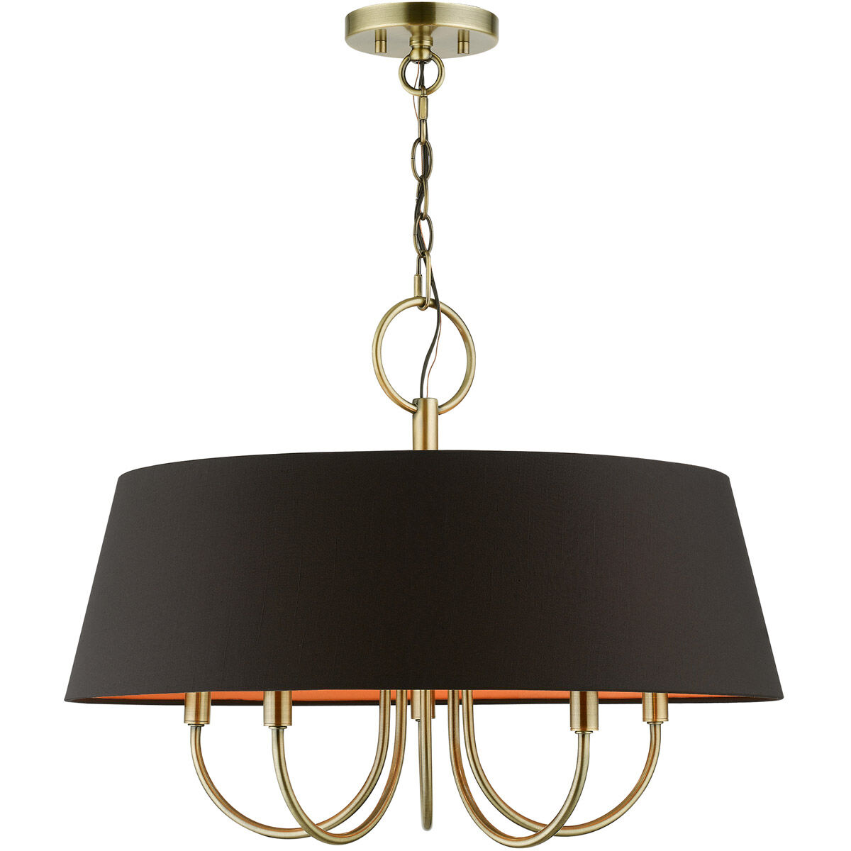 Palma 5 Light 23 inch Antique Brass Pendant Chandelier Ceiling Light