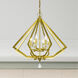 Diamond 6 Light 25 inch Polished Brass Chandelier Ceiling Light