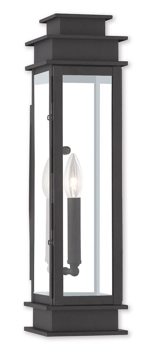 Princeton 1 Light 20.25 inch Black Outdoor Wall Lantern