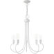 Bari 5 Light 25 inch White Chandelier Ceiling Light