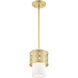 Calinda 1 Light 7 inch Soft Gold Mini Pendant Ceiling Light