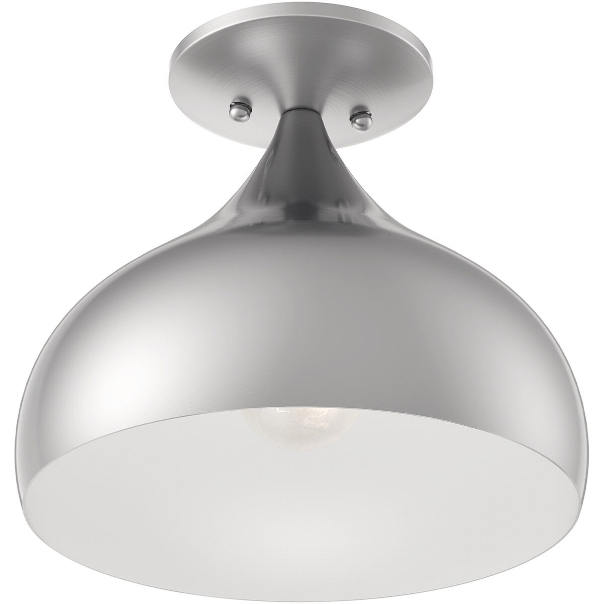 Amador 1 Light 10 inch Brushed Nickel Semi-Flush Mount Ceiling Light