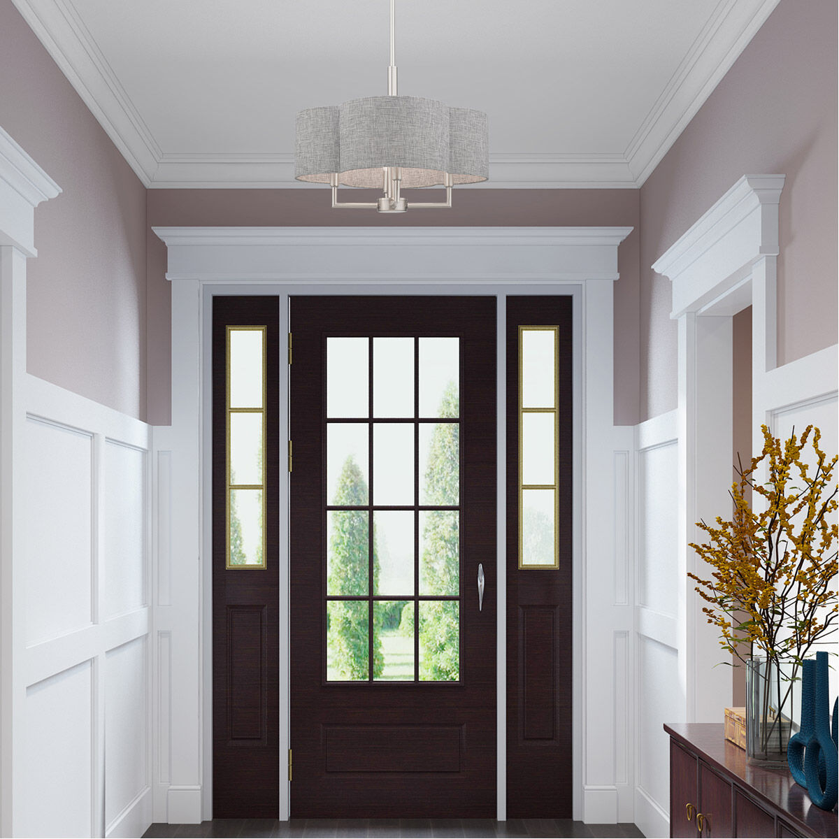 Kalmar 4 Light 18 inch Brushed Nickel Pendant Chandelier Ceiling Light