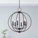 Milania 6 Light 25 inch Bronze Chandelier Ceiling Light