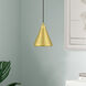 Geneva 1 Light 7 inch Soft Gold with Polished Brass Accents Mini Pendant Ceiling Light