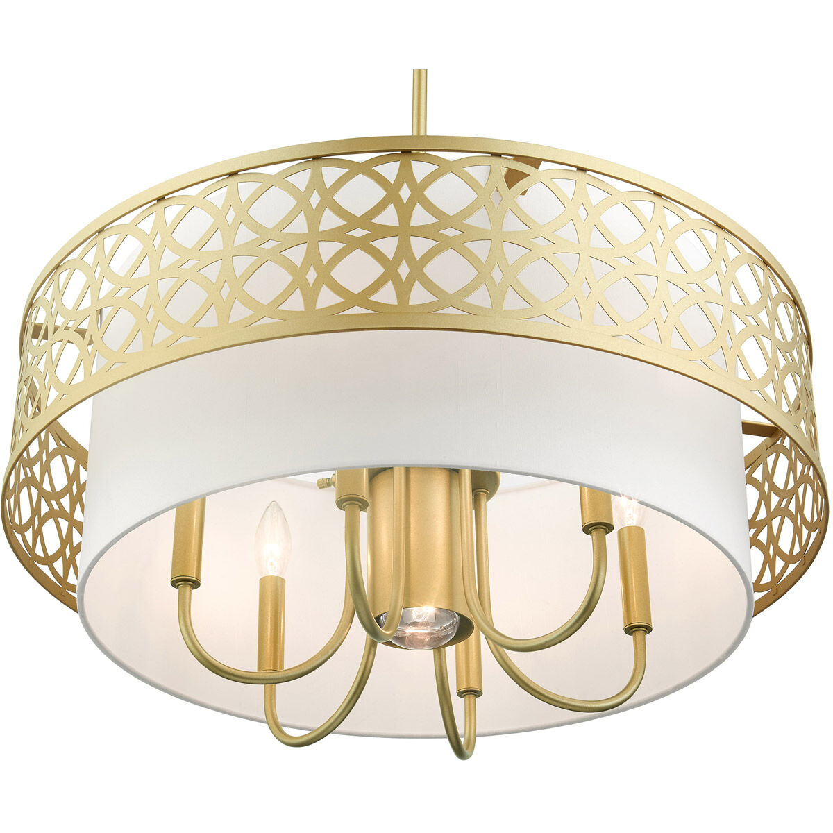 Calinda 7 Light 25 inch Soft Gold Pendant Chandelier Ceiling Light