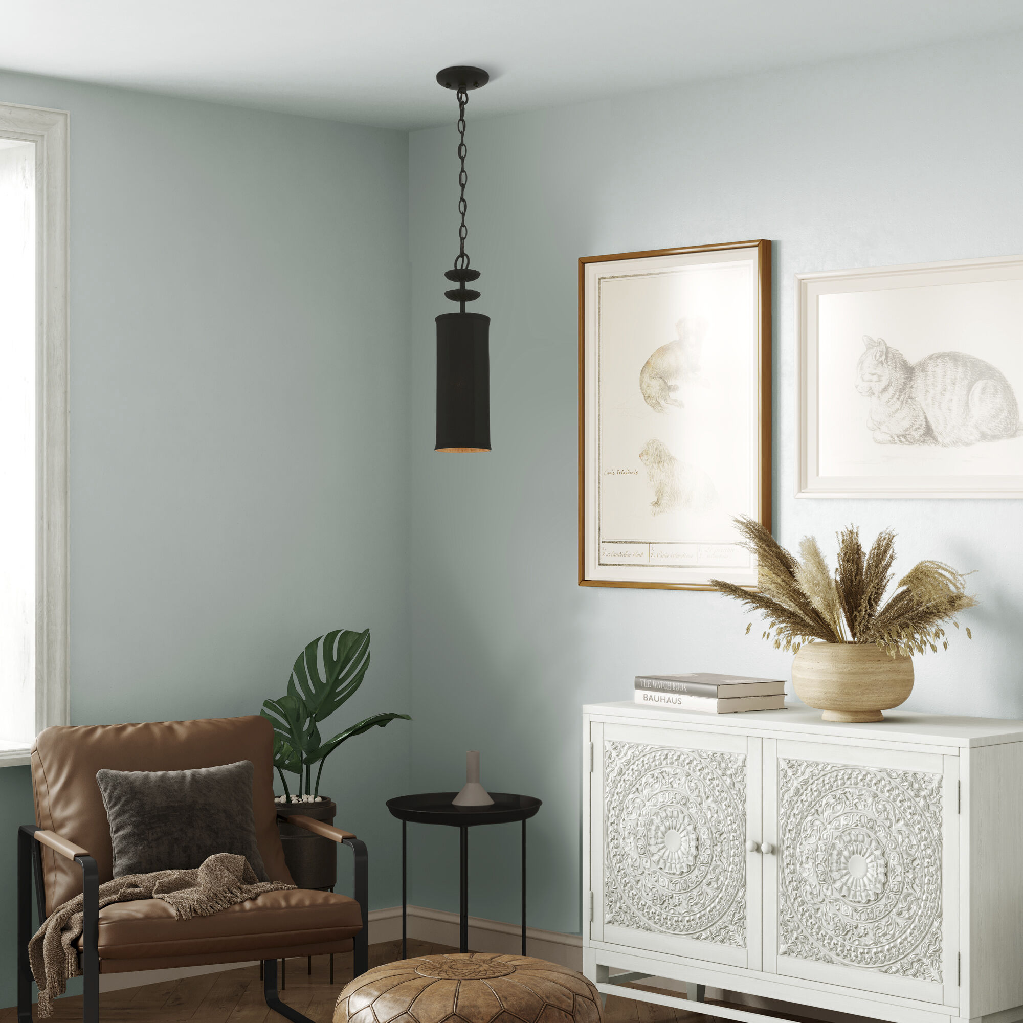 Winchester 1 Light 5 inch Black Mini Pendant Ceiling Light