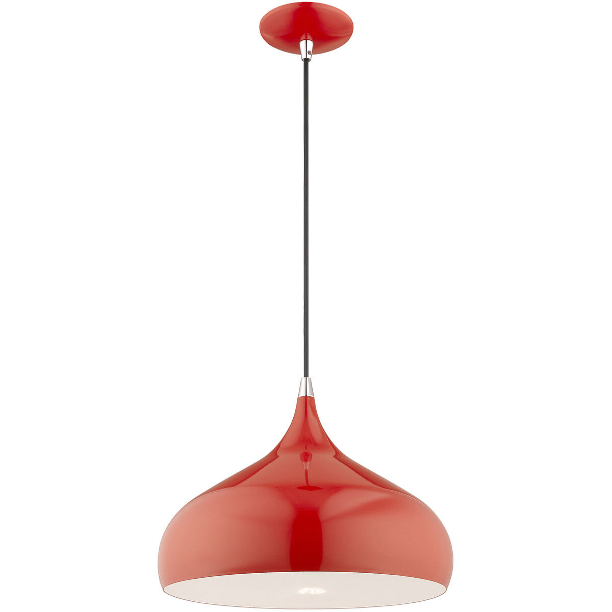 Allison 1 Light 13.75 inch Shiny Red Mini Pendant Ceiling Light