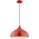 Allison 1 Light 13.75 inch Shiny Red Mini Pendant Ceiling Light