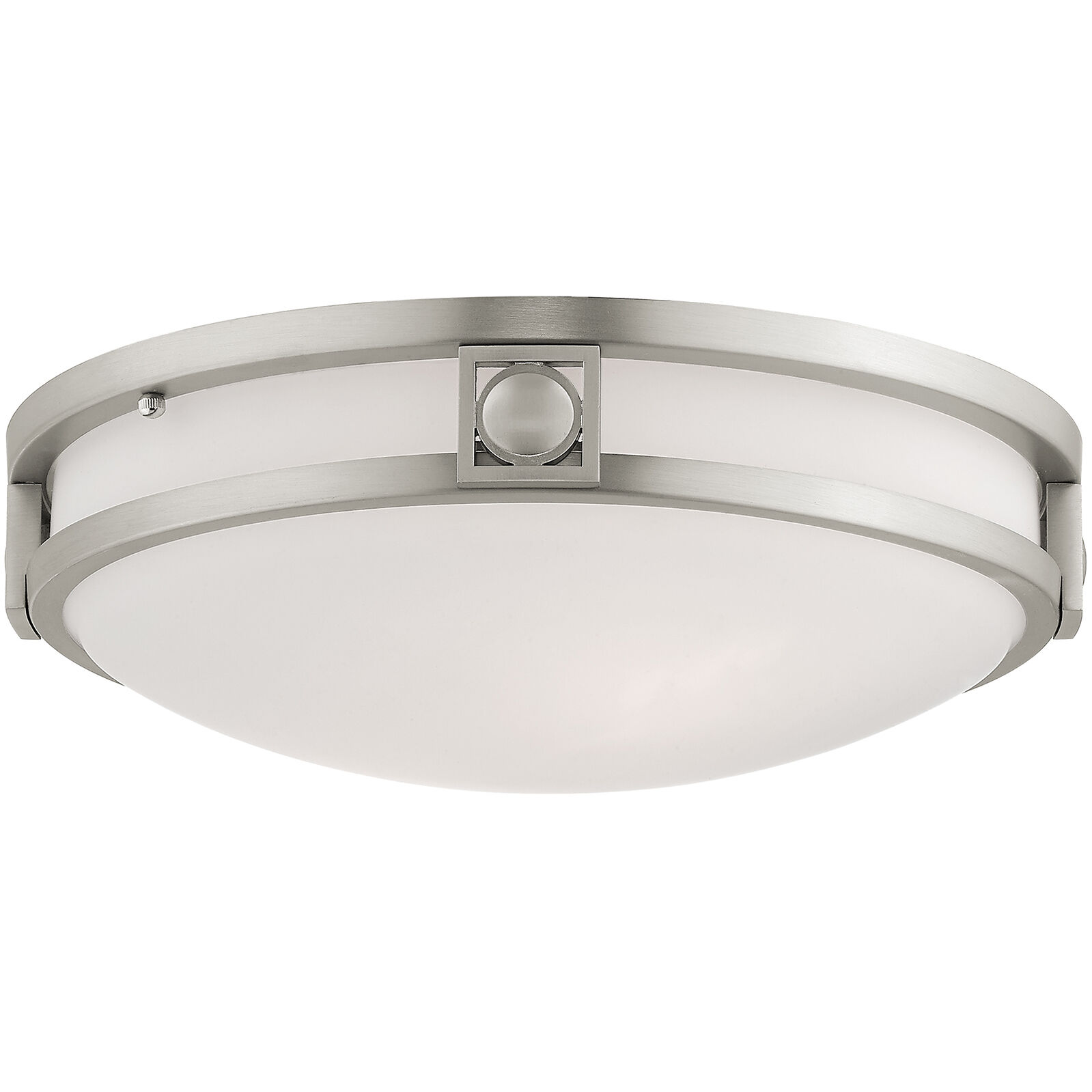 Titania 2 Light 13 inch Brushed Nickel Flush Mount Ceiling Light