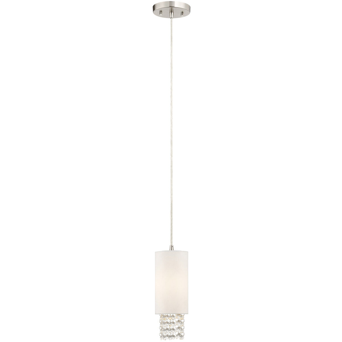 Carlisle 1 Light 4.75 inch Brushed Nickel Mini Pendant Ceiling Light