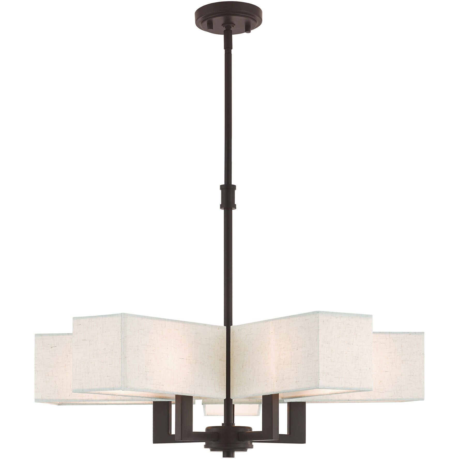 Rubix 5 Light 26 inch Bronze Chandelier Ceiling Light