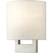 Petite 1 Light 8 inch Brushed Nickel ADA Wall Sconce Wall Light