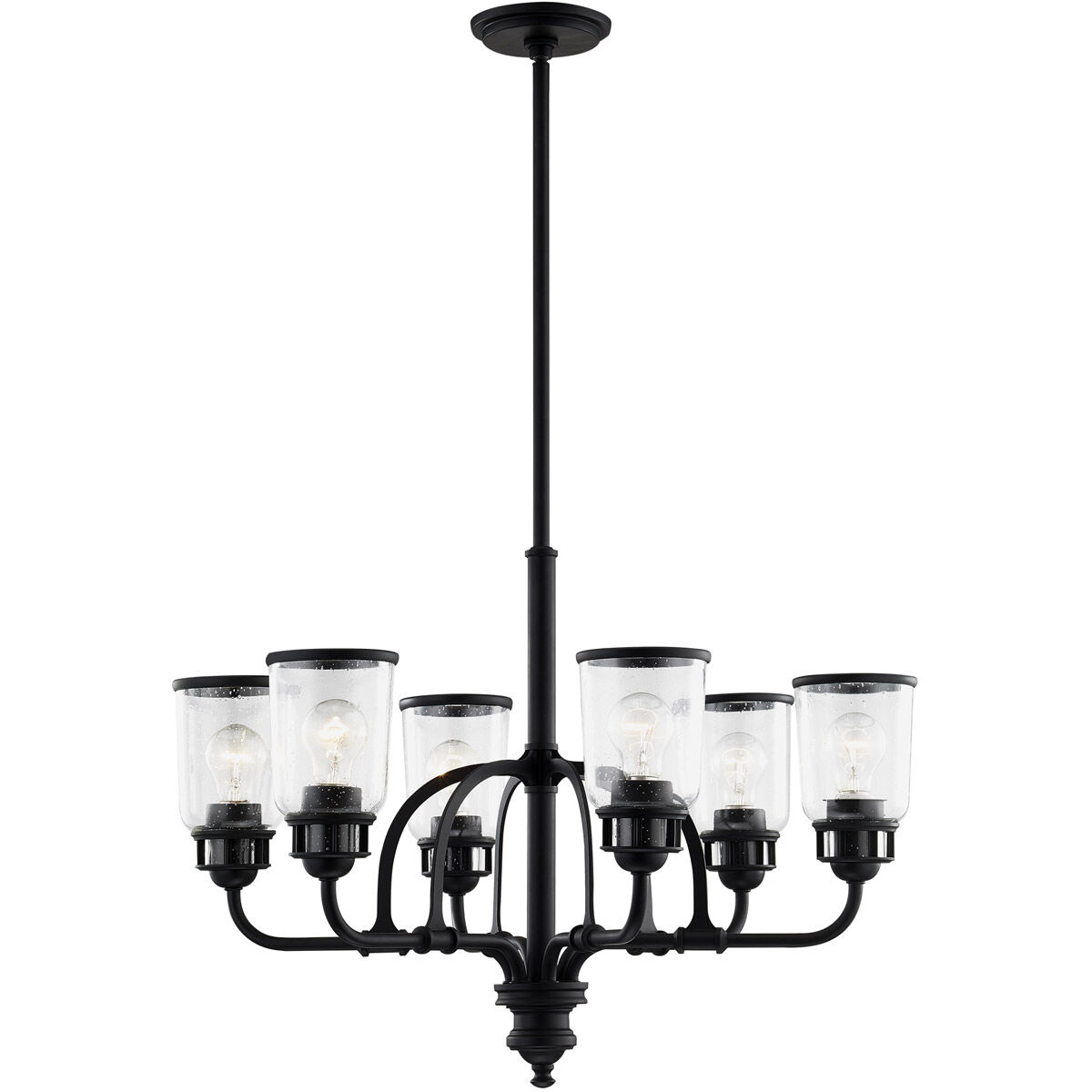 Lawrenceville 6 Light 26 inch Black Chandelier Ceiling Light
