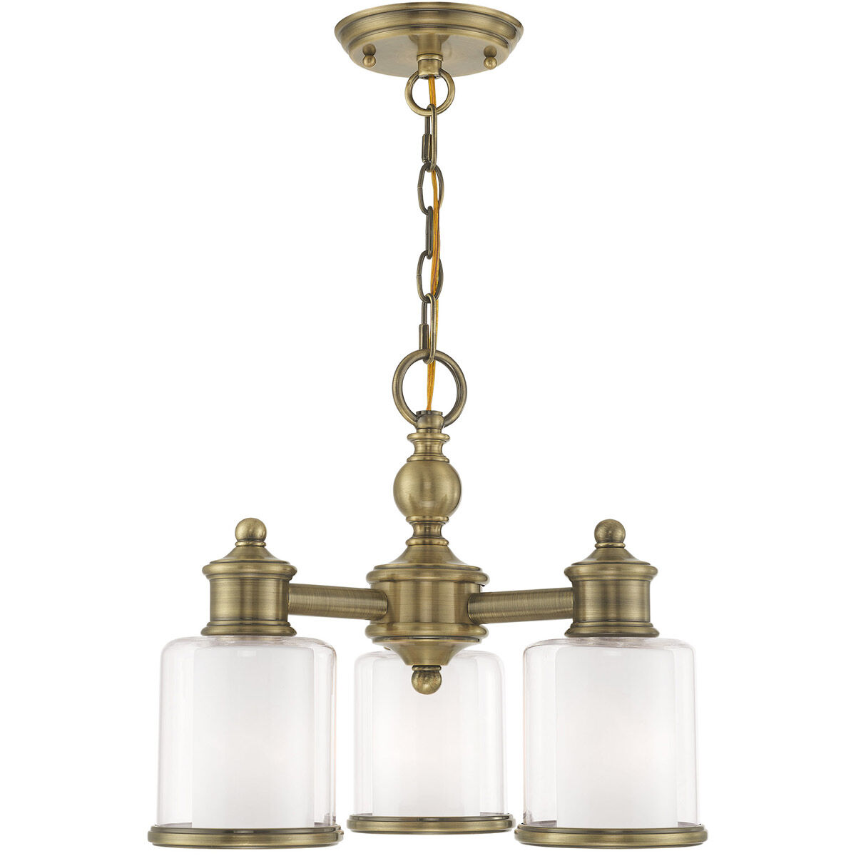 Middlebush 3 Light 16 inch Antique Brass Convertible Mini Chandelier/Ceiling Mount Ceiling Light