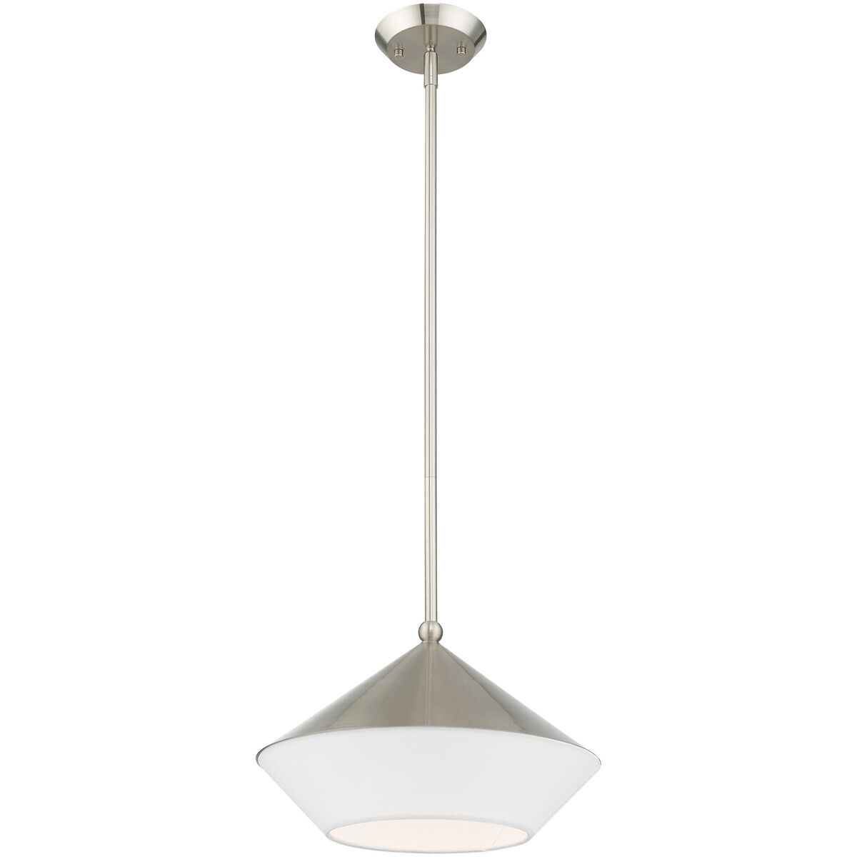 Stockholm 1 Light 13 inch Brushed Nickel Mini Pendant Ceiling Light
