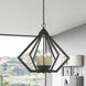 Prism 6 Light 26 inch English Bronze with Antique Brass Finish Accents Chandelier Ceiling Light