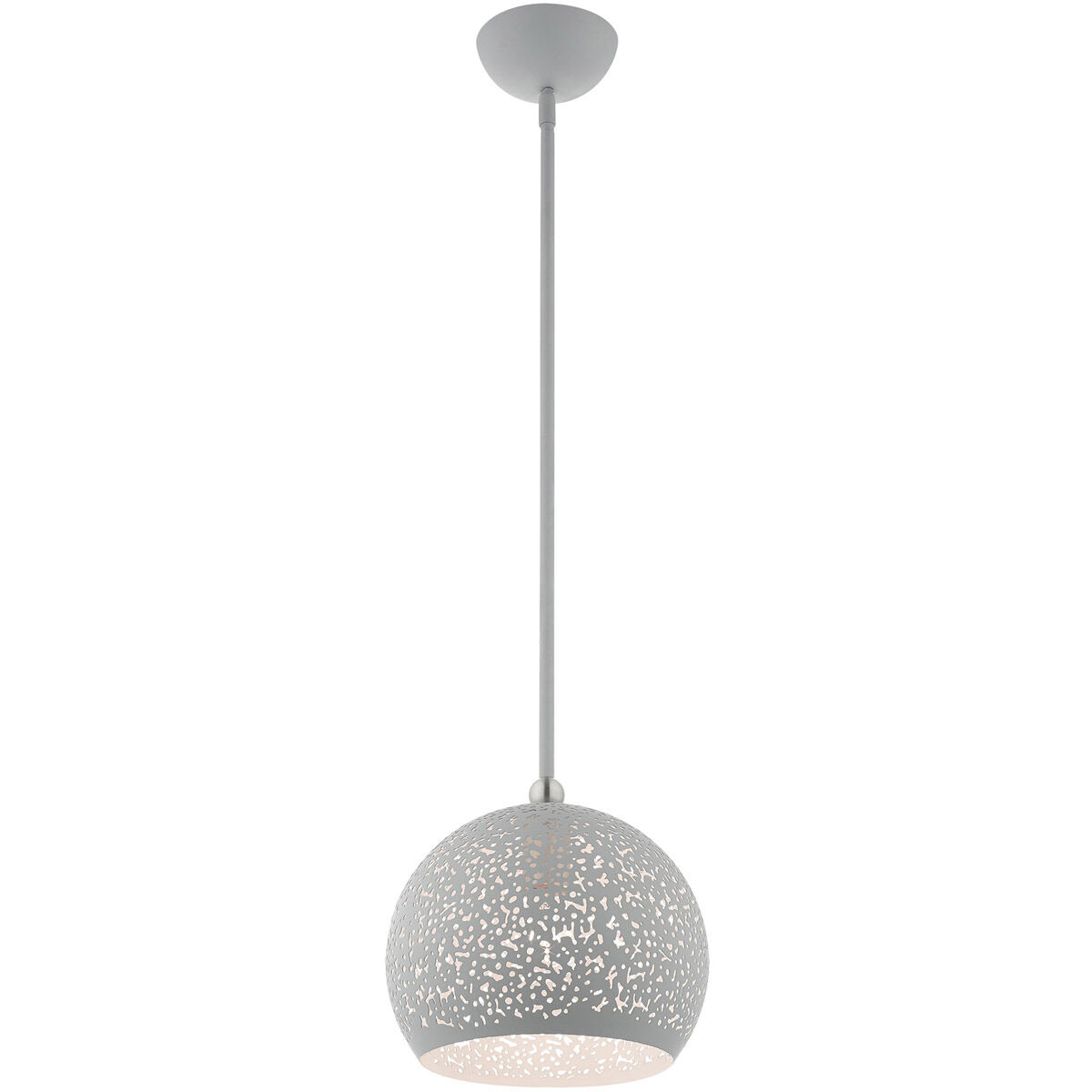 Charlton 1 Light 10 inch Nordic Gray with Brushed Nickel Accents Pendant Ceiling Light