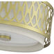 Vistaview 3 Light 15 inch Soft Gold Semi-Flush Ceiling Light