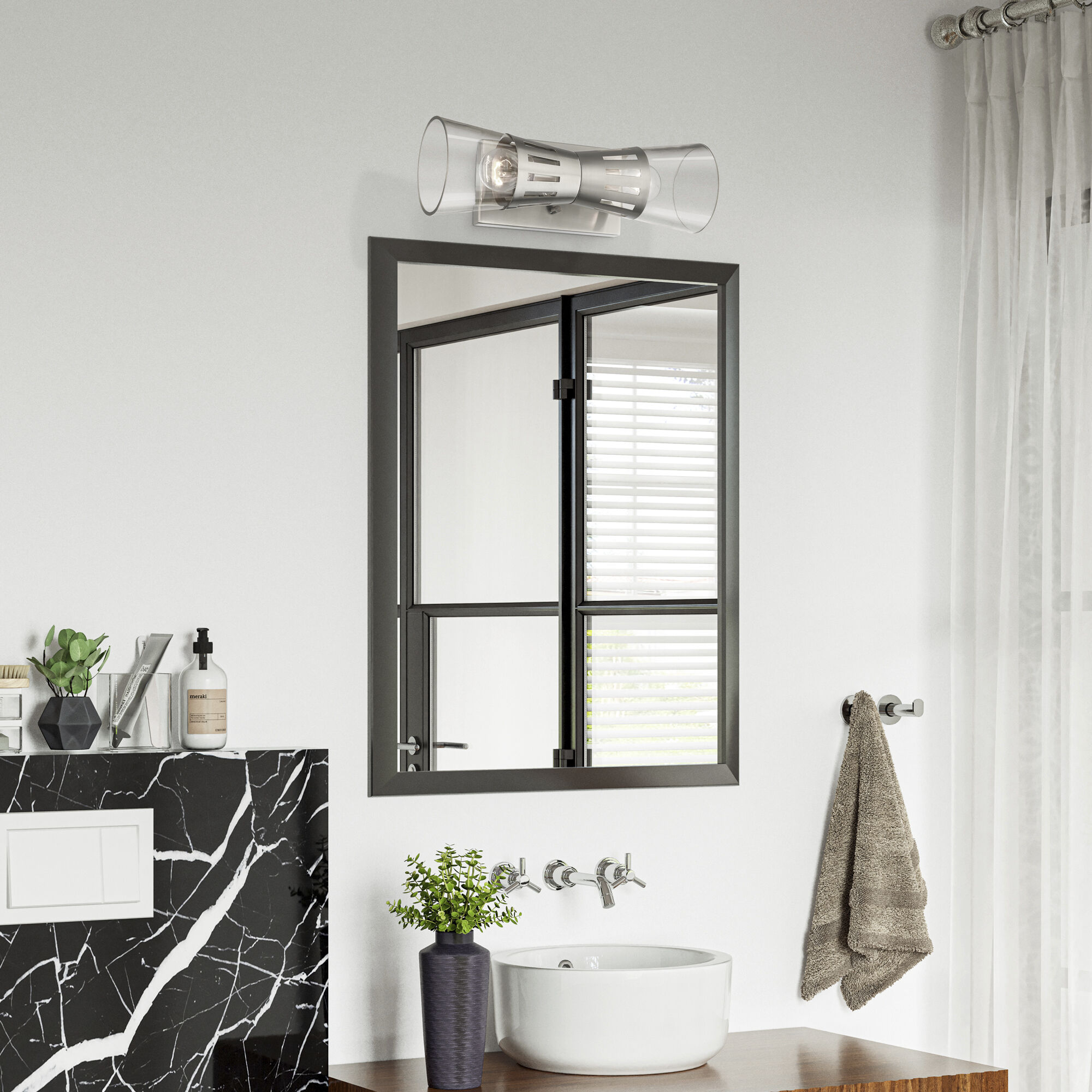 Bennington 2 Light 14.25 inch Brushed Nickel Sconce Wall Light