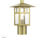 Crestlake 1 Light 11.75 inch Satin Gold Outdoor Post Top Lantern