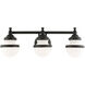 Oldwick 3 Light 24 inch Black Vanity Sconce Wall Light