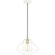 Geometric 1 Light 14 inch White Pendant Ceiling Light