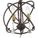 Aria 3 Light 13 inch Bronze Convertible Chandelier / Semi Flush Ceiling Light