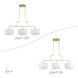 Manorwood 3 Light 49 inch Soft Gold Linear Chandelier Ceiling Light