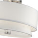 Fontana 3 Light 15 inch Brushed Nickel Semi-Flush Ceiling Light