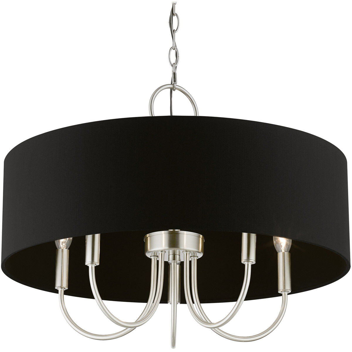 Huntington 5 Light 23 inch Brushed Nickel Pendant Chandelier Ceiling Light