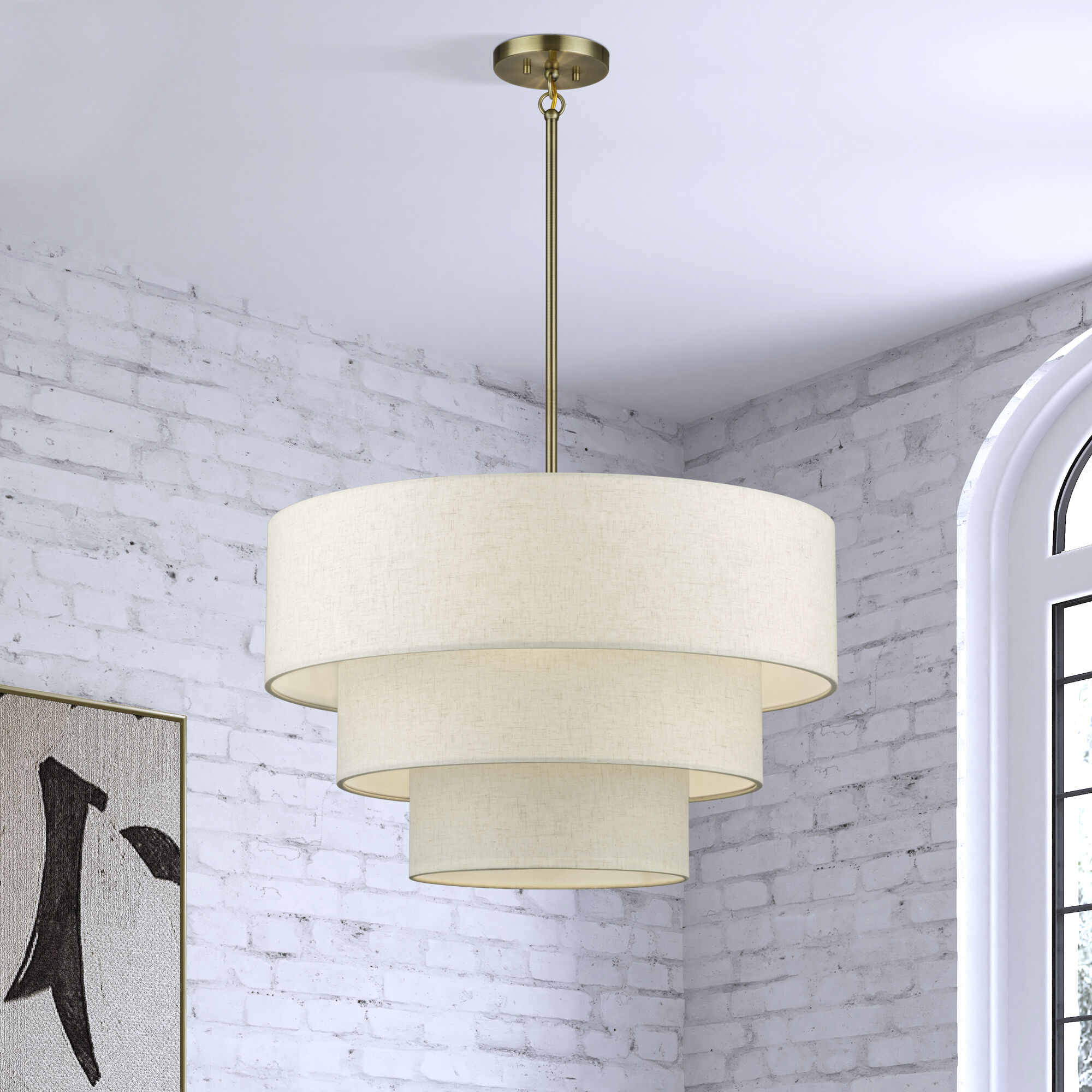 Manorwood 5 Light 28 inch Antique Brass Pendant Chandelier Ceiling Light, Medium