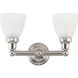 Classic 2 Light 16 inch Polished Chrome Bath Vanity Wall Light