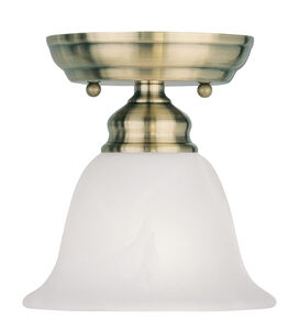Essex 1 Light 6 inch Antique Brass Semi-Flush Mount Ceiling Light