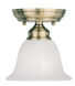 Essex 1 Light 6 inch Antique Brass Semi-Flush Mount Ceiling Light