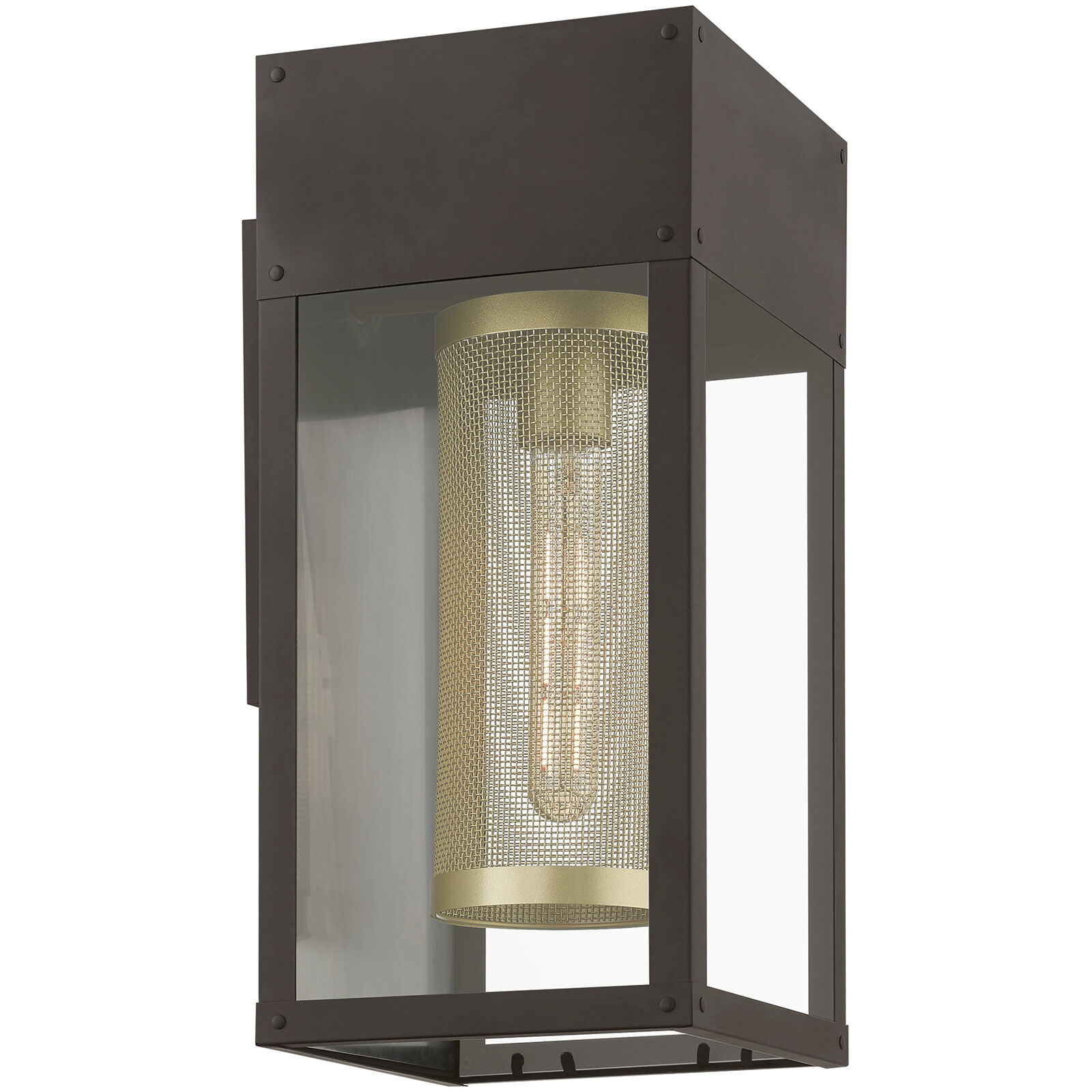 Franklin 1 Light 16 inch Bronze with Soft Gold Candle Outdoor Wall Lantern