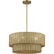 Weavington 4 Light 21 inch Antique Gold Leaf Pendant Chandelier Ceiling Light