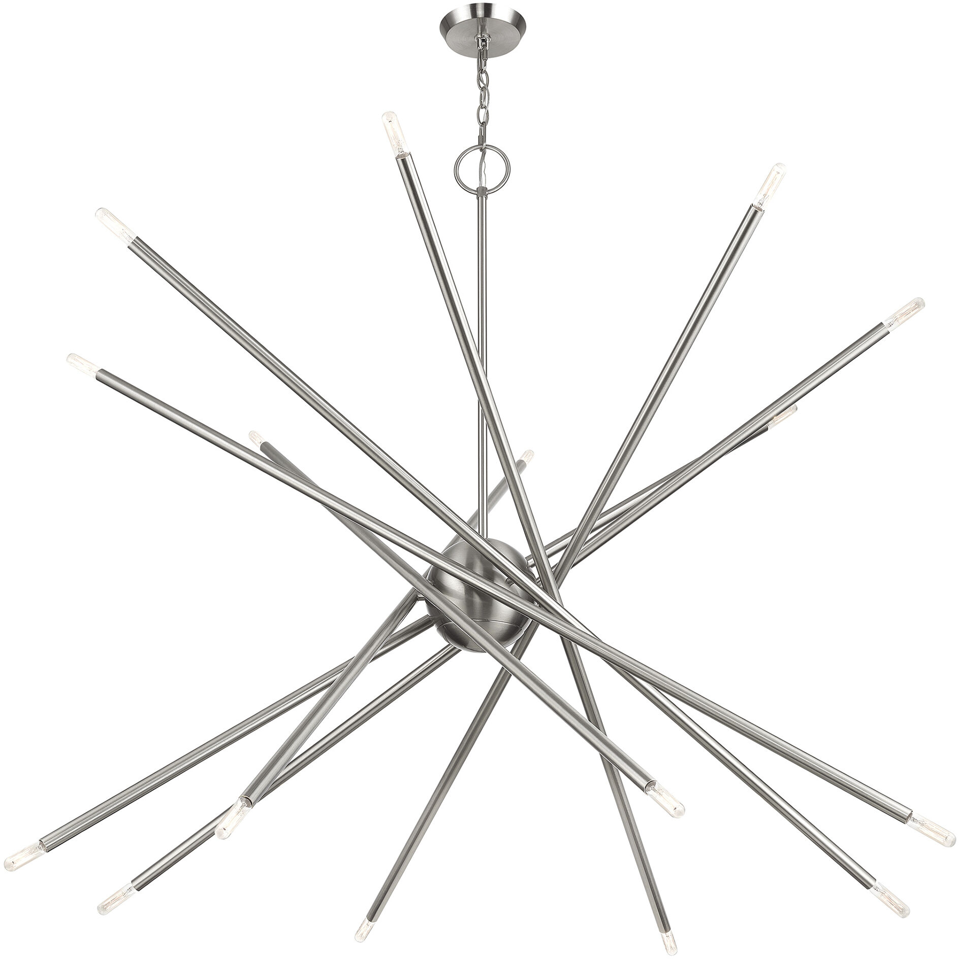 Soho 16 Light 50 inch Brushed Nickel Foyer Chandelier Ceiling Light