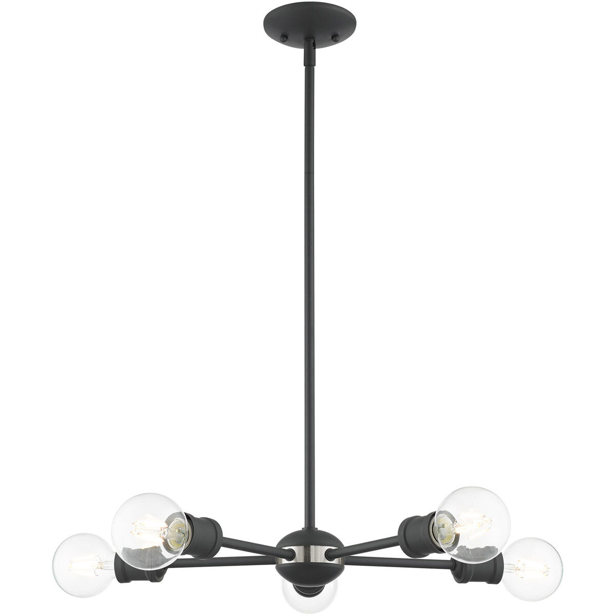 Lansdale 5 Light 19 inch Scandinavian Gray Chandelier Ceiling Light