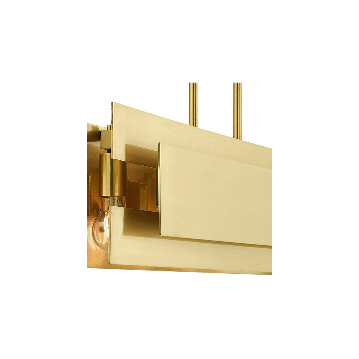 Varick 5 Light 46 inch Satin Brass Linear Chandelier Ceiling Light