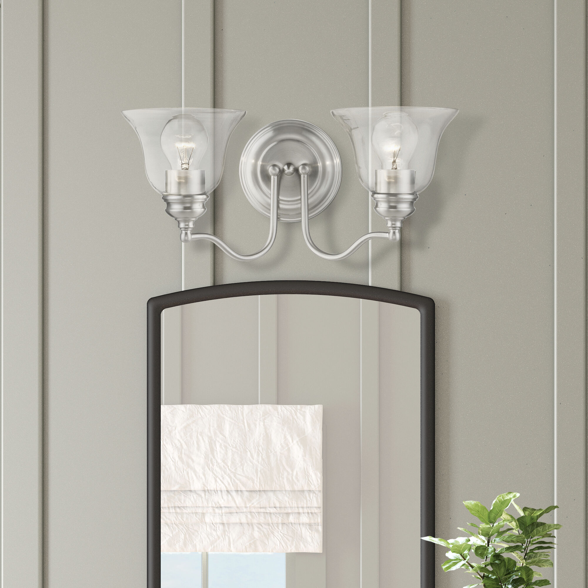 Moreland 2 Light 15 inch Brushed Nickel Vanity Sconce Wall Light