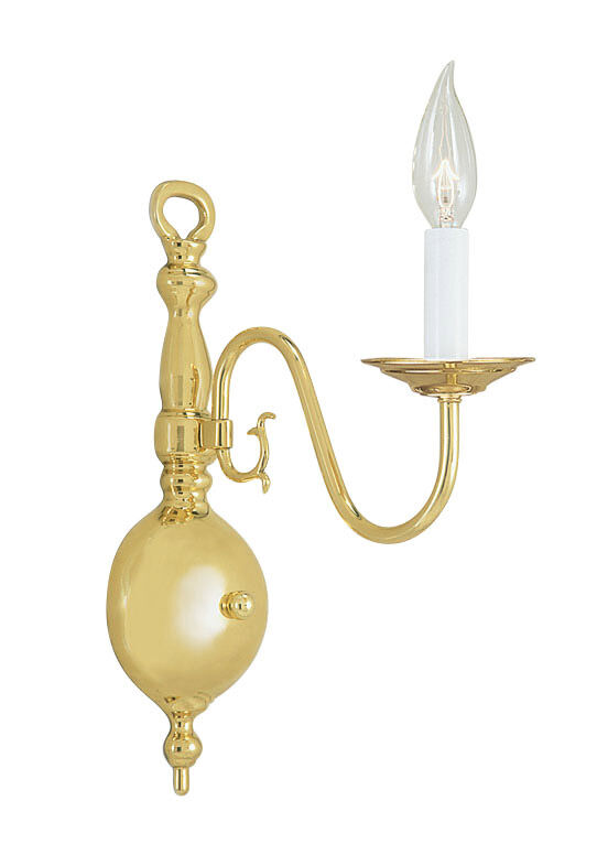 Williamsburgh 1 Light 5 inch Polished Brass Wall Sconce Wall Light