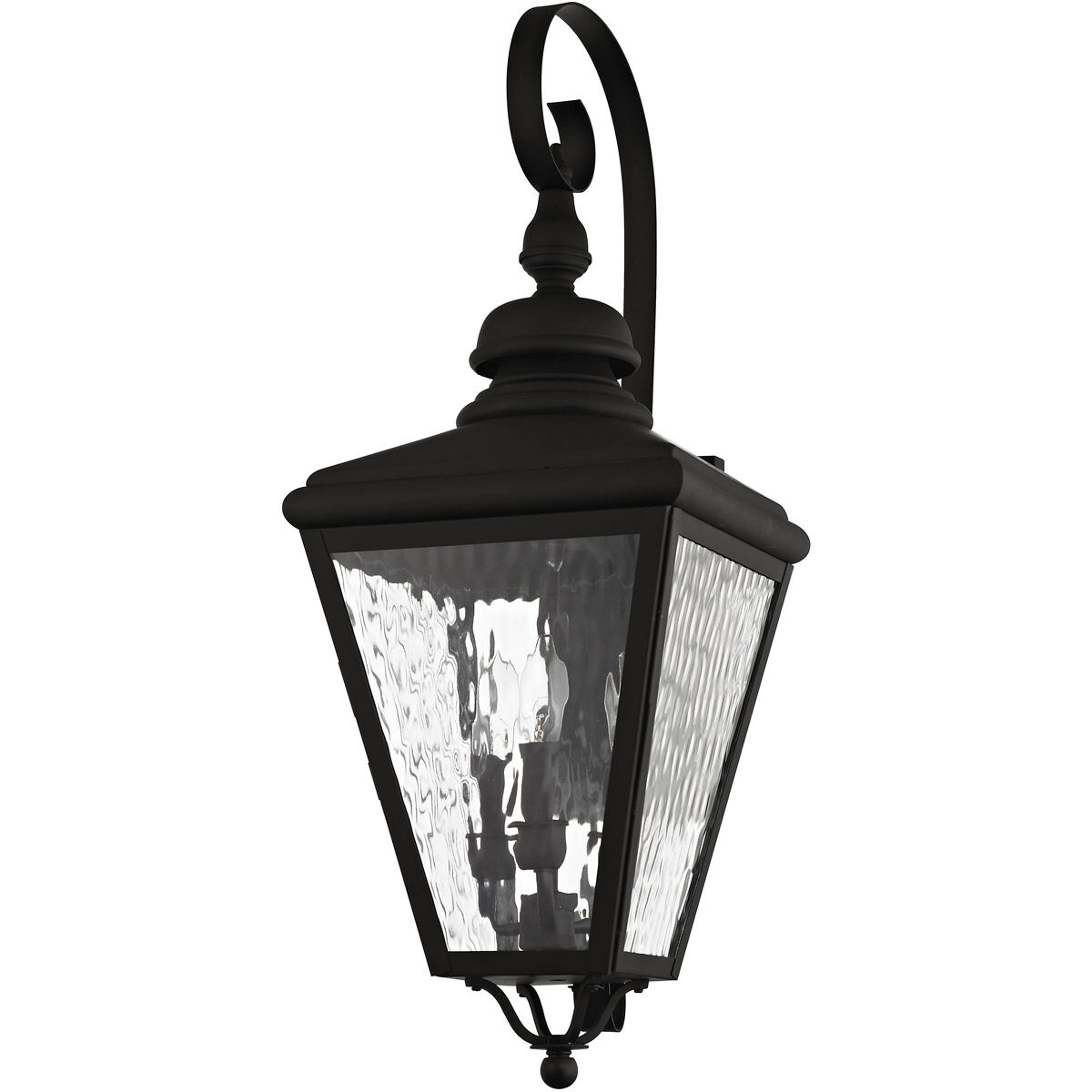 Cambridge 3 Light 29 inch Black Outdoor Wall Lantern