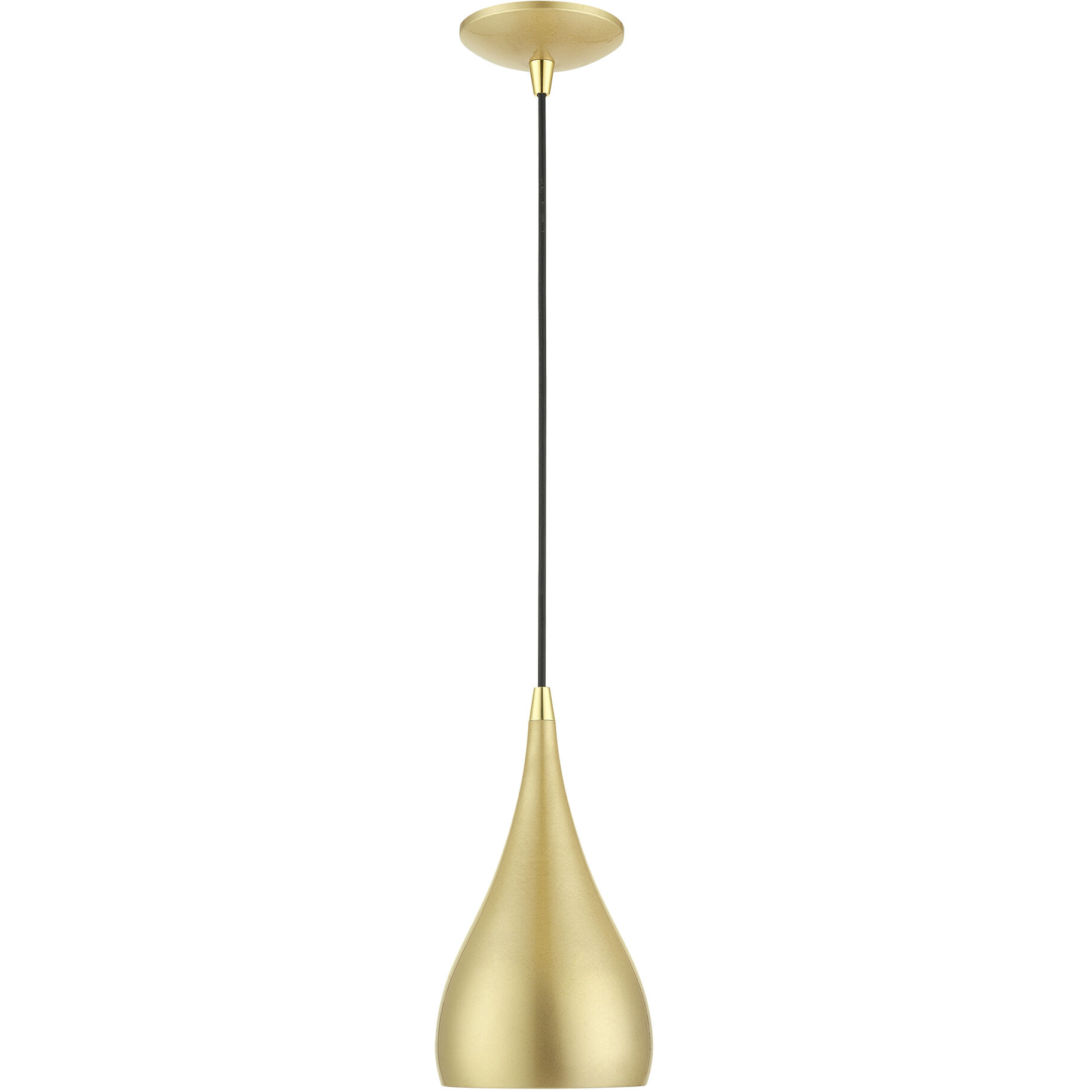 Amador 1 Light 6.25 inch Soft Gold with Polished Brass Accents Mini Pendant Ceiling Light