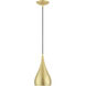 Amador 1 Light 6.25 inch Soft Gold with Polished Brass Accents Mini Pendant Ceiling Light