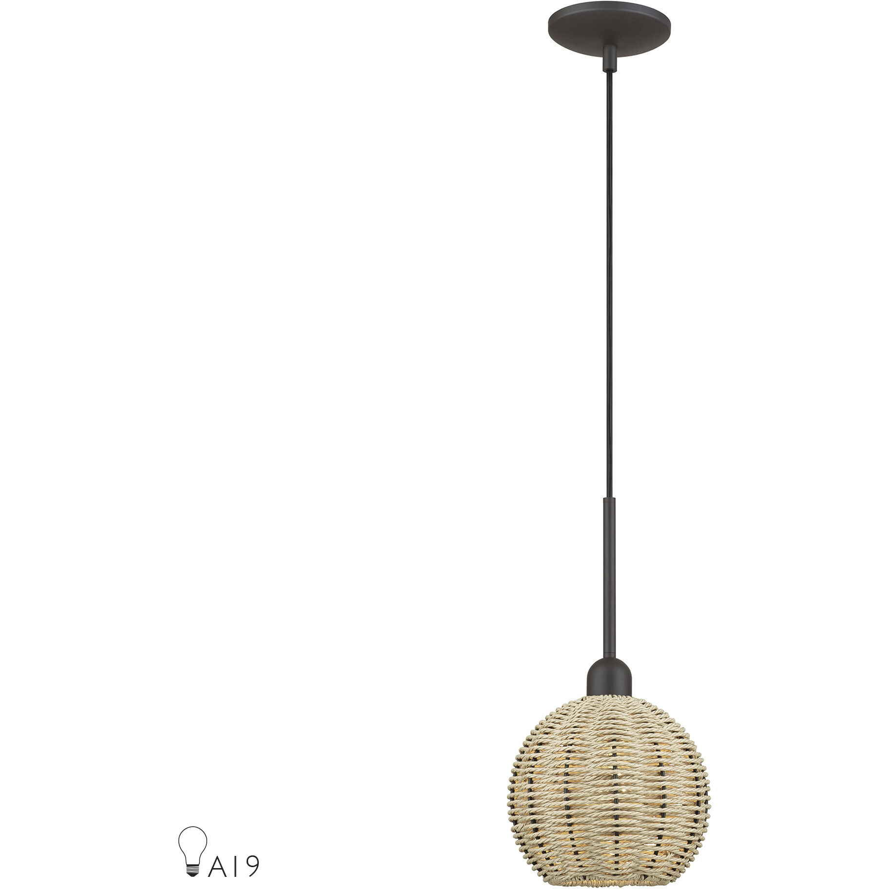 Summervine 1 Light 8 inch Bronze Pendant Ceiling Light, Mini Globe