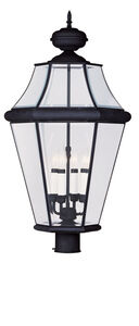 Georgetown 4 Light 29 inch Black Outdoor Post Top Lantern