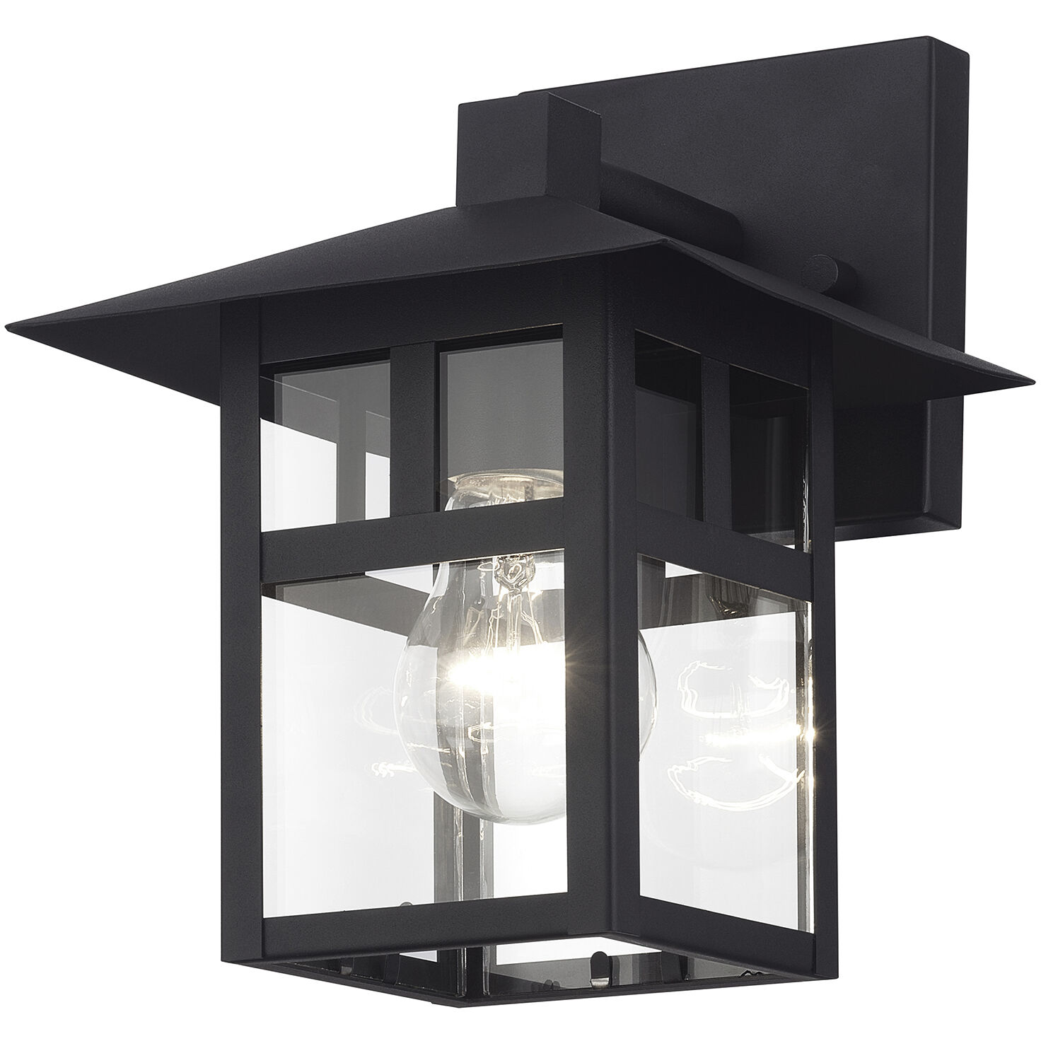 Crestlake 1 Light 9.5 inch Textured Black Outdoor Wall Lantern