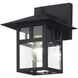 Crestlake 1 Light 9.5 inch Textured Black Outdoor Wall Lantern