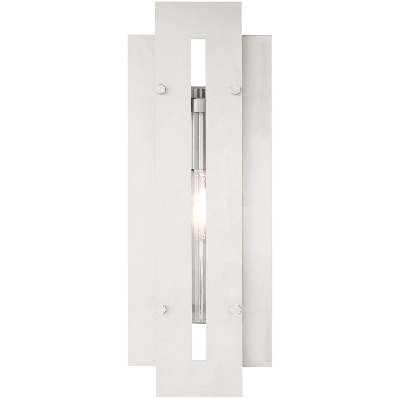 Utrecht 1 Light 22 inch Brushed Nickel Accents Outdoor Wall Lantern